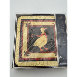 Pimpernel Seasonal Goose Coasters Set of 6